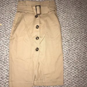 H & M business button down skirt